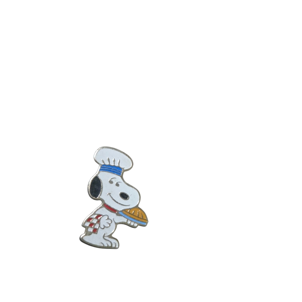 Snoopy Chef Enamel Pin - White, Blue, Red, Yellow